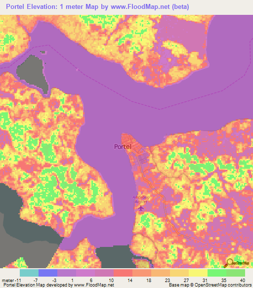 Portel,Brazil Elevation Map