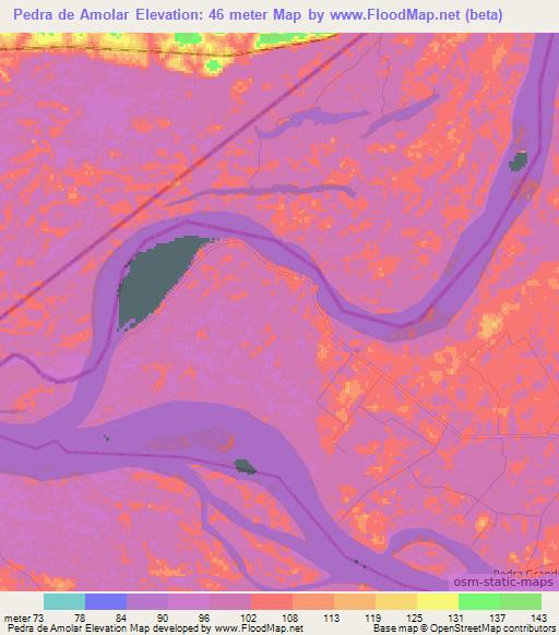 Pedra de Amolar,Brazil Elevation Map