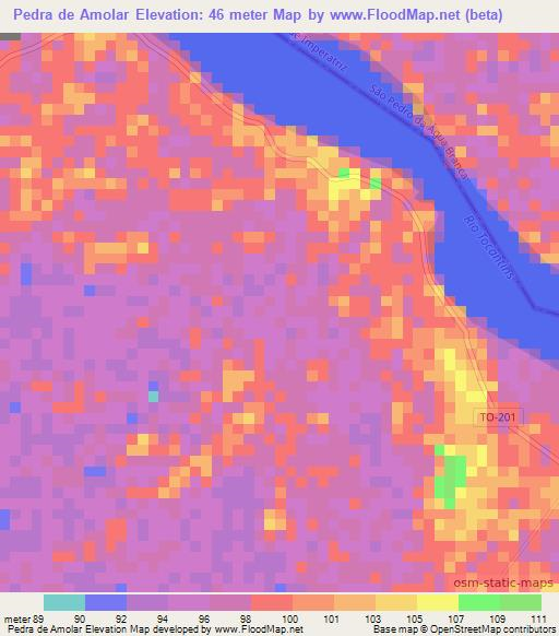 Pedra de Amolar,Brazil Elevation Map