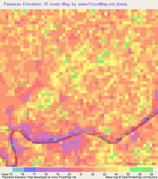 Passarao,Brazil Elevation Map