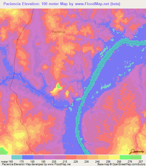 Paciencia,Brazil Elevation Map