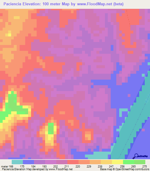 Paciencia,Brazil Elevation Map