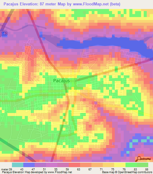 Pacajus,Brazil Elevation Map