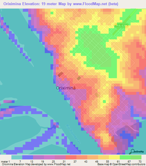 Oriximina,Brazil Elevation Map