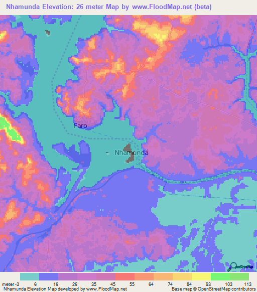 Nhamunda,Brazil Elevation Map