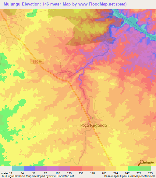 Mulungu,Brazil Elevation Map