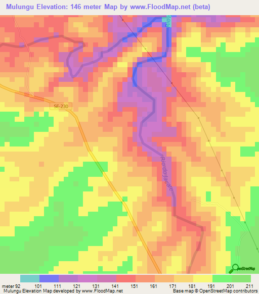 Mulungu,Brazil Elevation Map