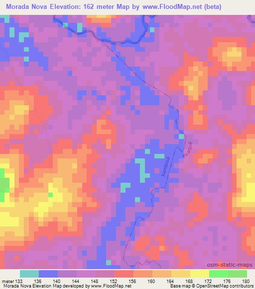 Morada Nova,Brazil Elevation Map