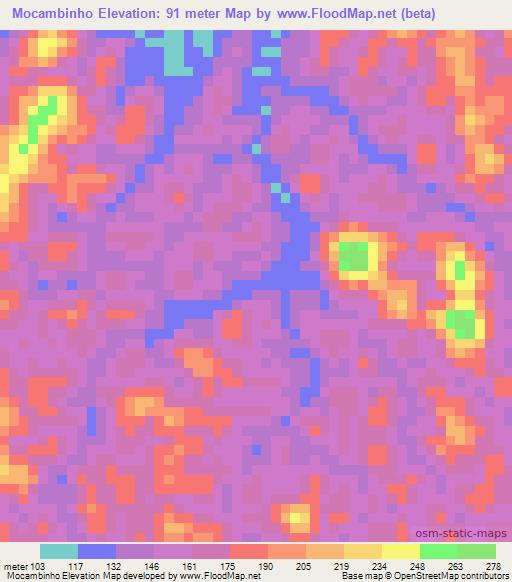 Mocambinho,Brazil Elevation Map