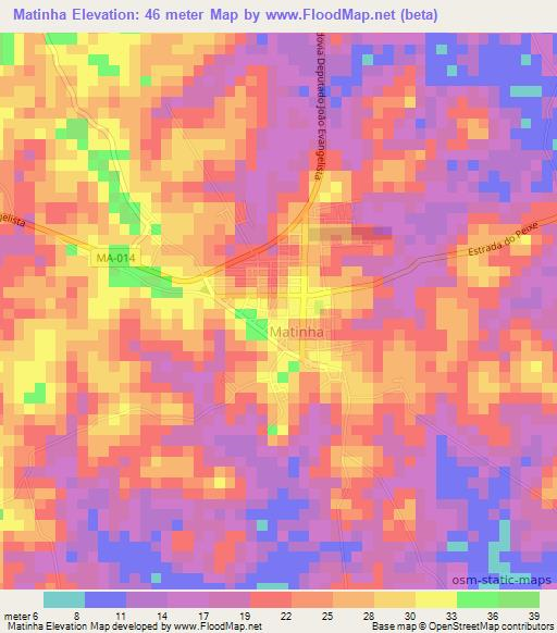 Matinha,Brazil Elevation Map