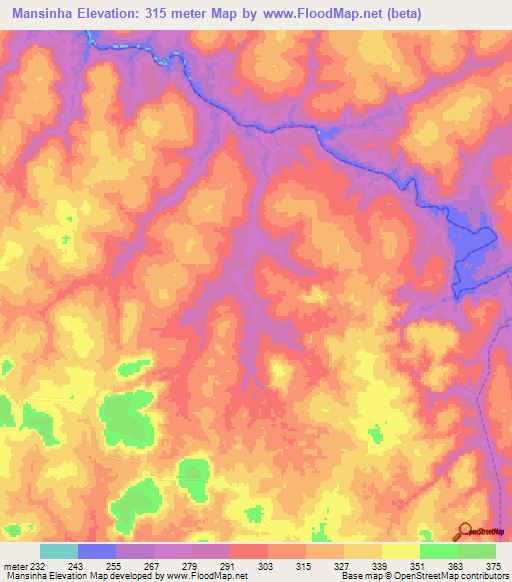 Mansinha,Brazil Elevation Map