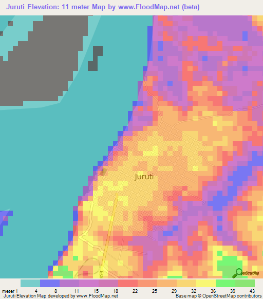 Juruti,Brazil Elevation Map