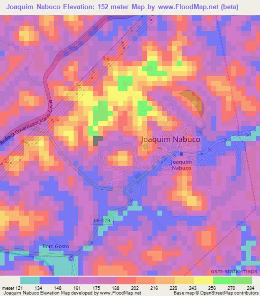 Joaquim Nabuco,Brazil Elevation Map