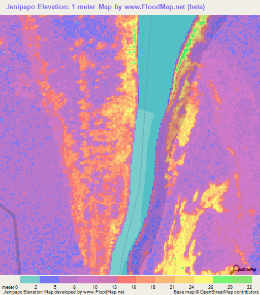 Jenipapo,Brazil Elevation Map