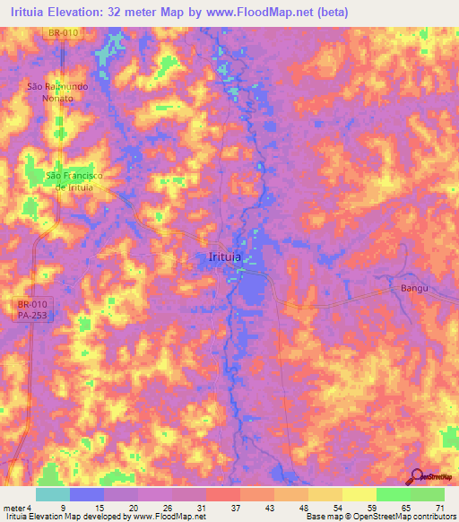 Irituia,Brazil Elevation Map