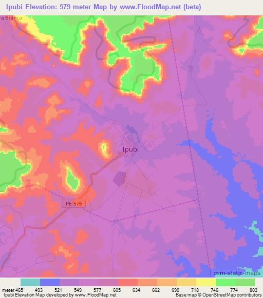 Ipubi,Brazil Elevation Map