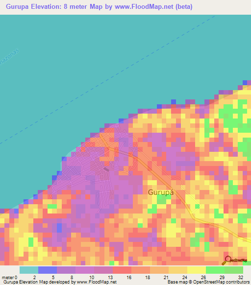 Gurupa,Brazil Elevation Map