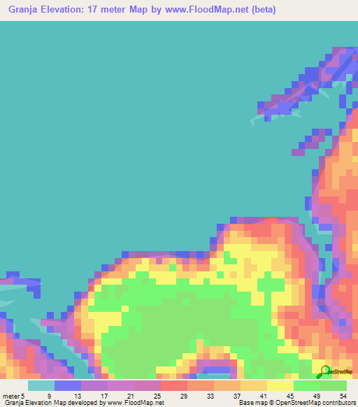 Granja,Brazil Elevation Map