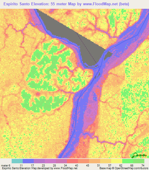 Espirito Santo,Brazil Elevation Map