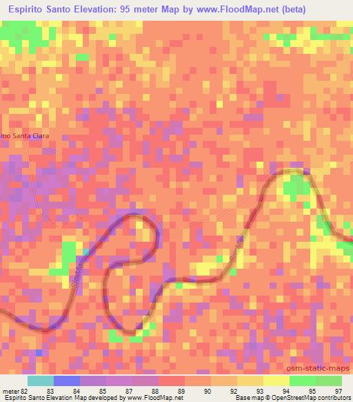 Espirito Santo,Brazil Elevation Map