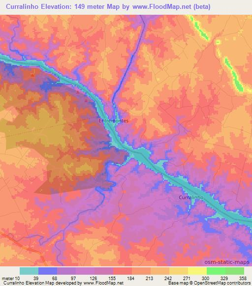 Curralinho,Brazil Elevation Map