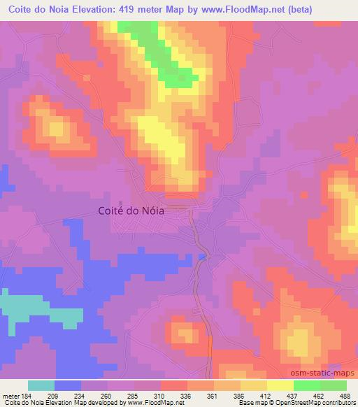 Coite do Noia,Brazil Elevation Map