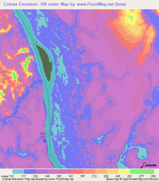 Cobras,Brazil Elevation Map