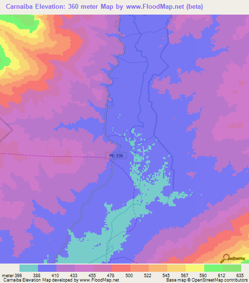 Carnaiba,Brazil Elevation Map