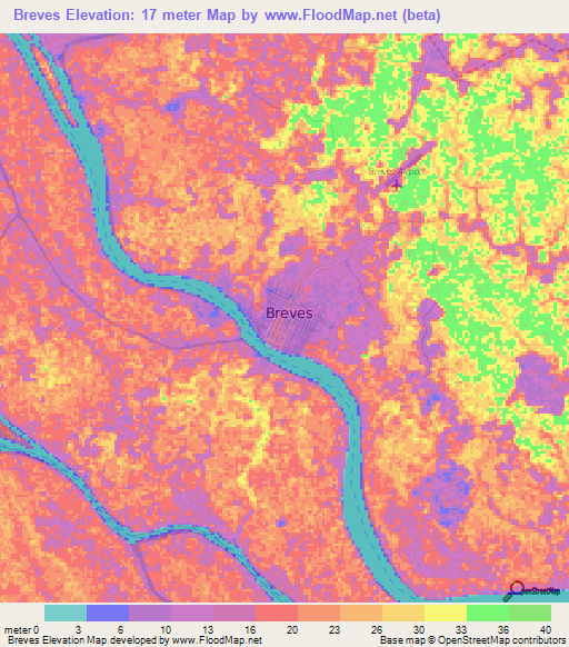 Breves,Brazil Elevation Map