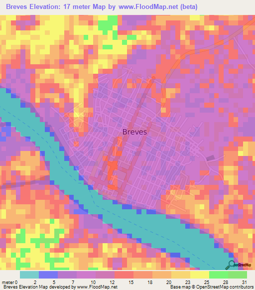 Breves,Brazil Elevation Map