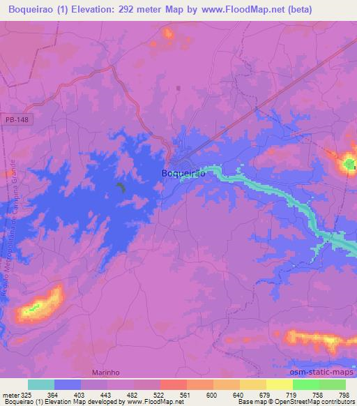 Boqueirao (1),Brazil Elevation Map