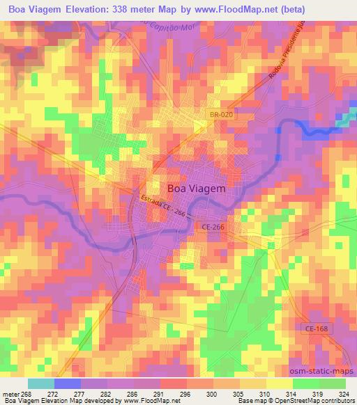 Boa Viagem,Brazil Elevation Map