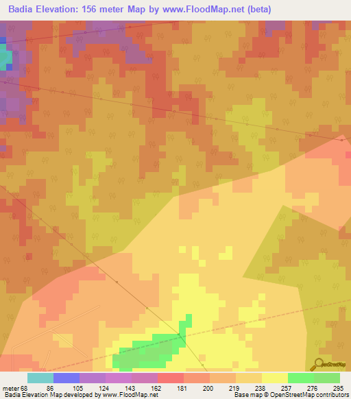 Badia,Brazil Elevation Map