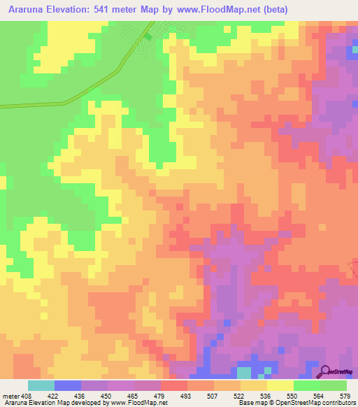 Araruna,Brazil Elevation Map