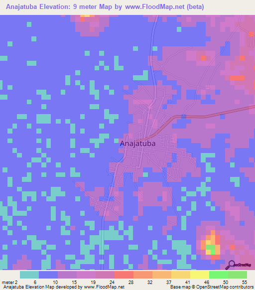 Anajatuba,Brazil Elevation Map