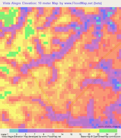 Vista Alegre,Brazil Elevation Map