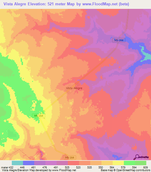 Vista Alegre,Brazil Elevation Map