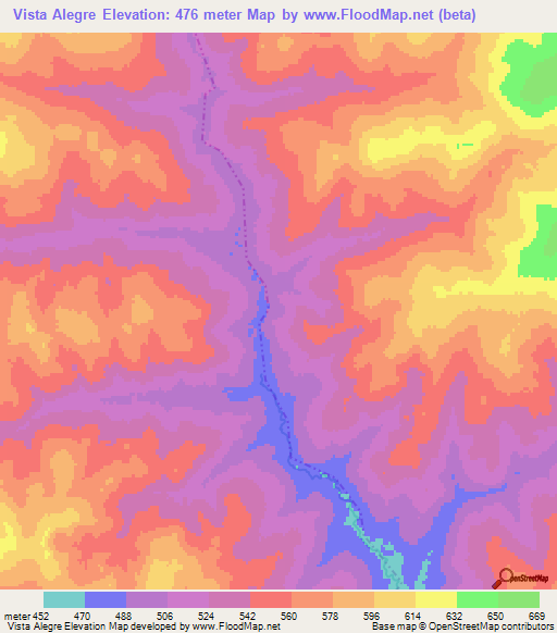 Vista Alegre,Brazil Elevation Map