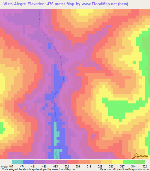 Vista Alegre,Brazil Elevation Map