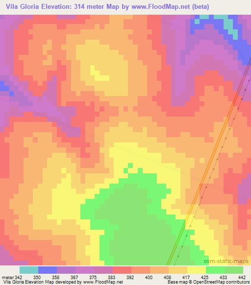 Vila Gloria,Brazil Elevation Map