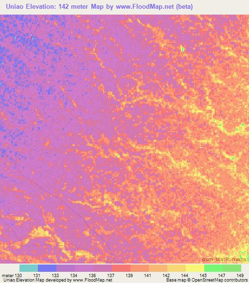 Uniao,Brazil Elevation Map