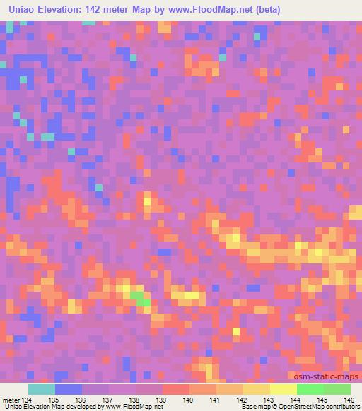 Uniao,Brazil Elevation Map