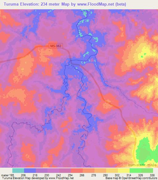 Turuma,Brazil Elevation Map