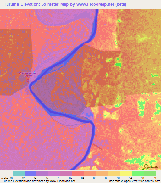 Turuma,Brazil Elevation Map