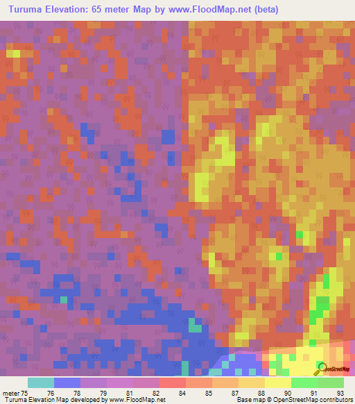 Turuma,Brazil Elevation Map