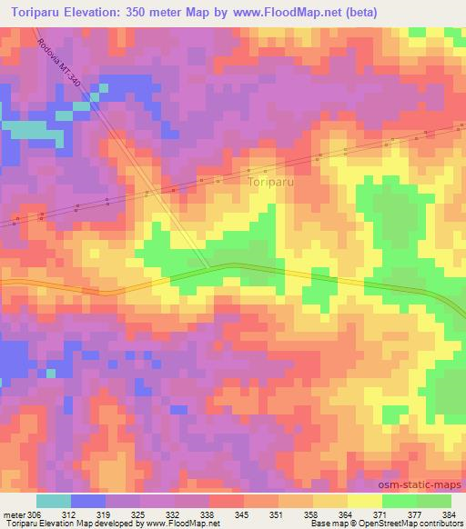 Toriparu,Brazil Elevation Map