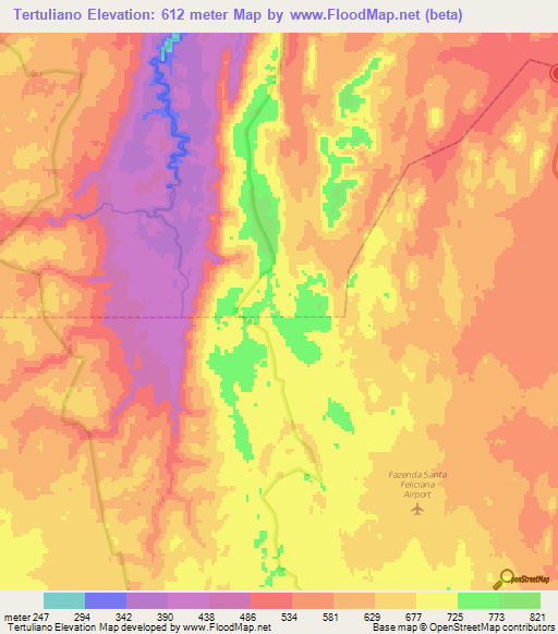 Tertuliano,Brazil Elevation Map