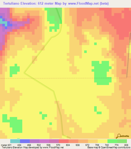 Tertuliano,Brazil Elevation Map