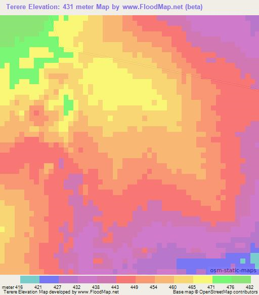 Terere,Brazil Elevation Map