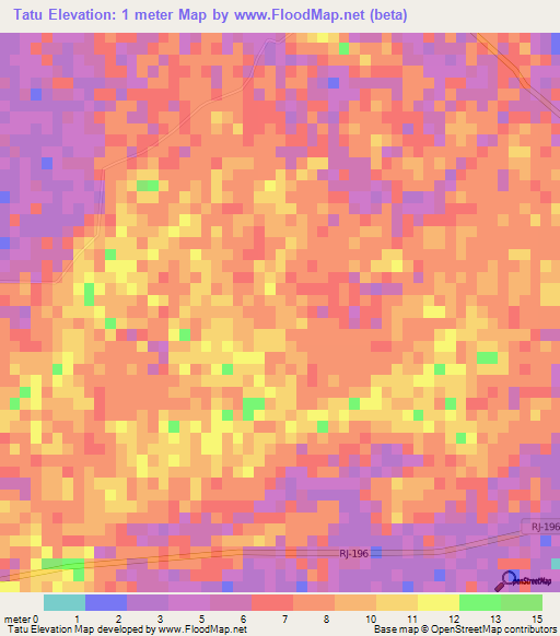 Tatu,Brazil Elevation Map